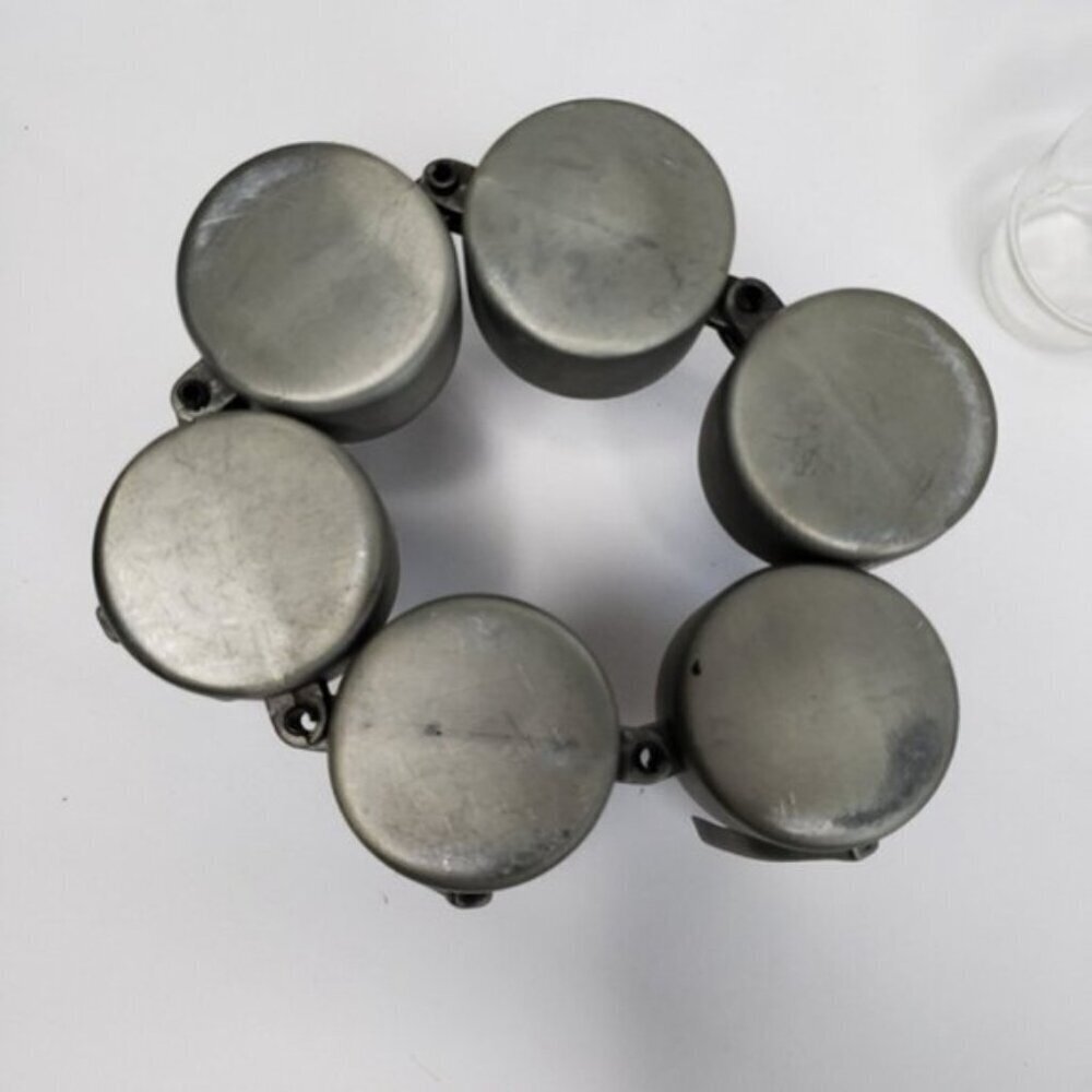 Unique Jars Spice Witchy Goth Silver Tone 6 Jars Kitchen Spells - Picture 11 of 16